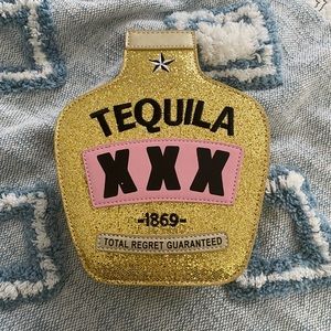 Gold Glitter Tequila Purse